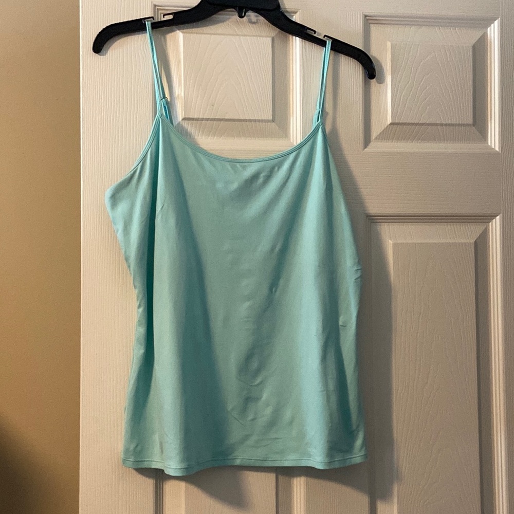 WHBM aqua tank with built in bra & adjustable straps